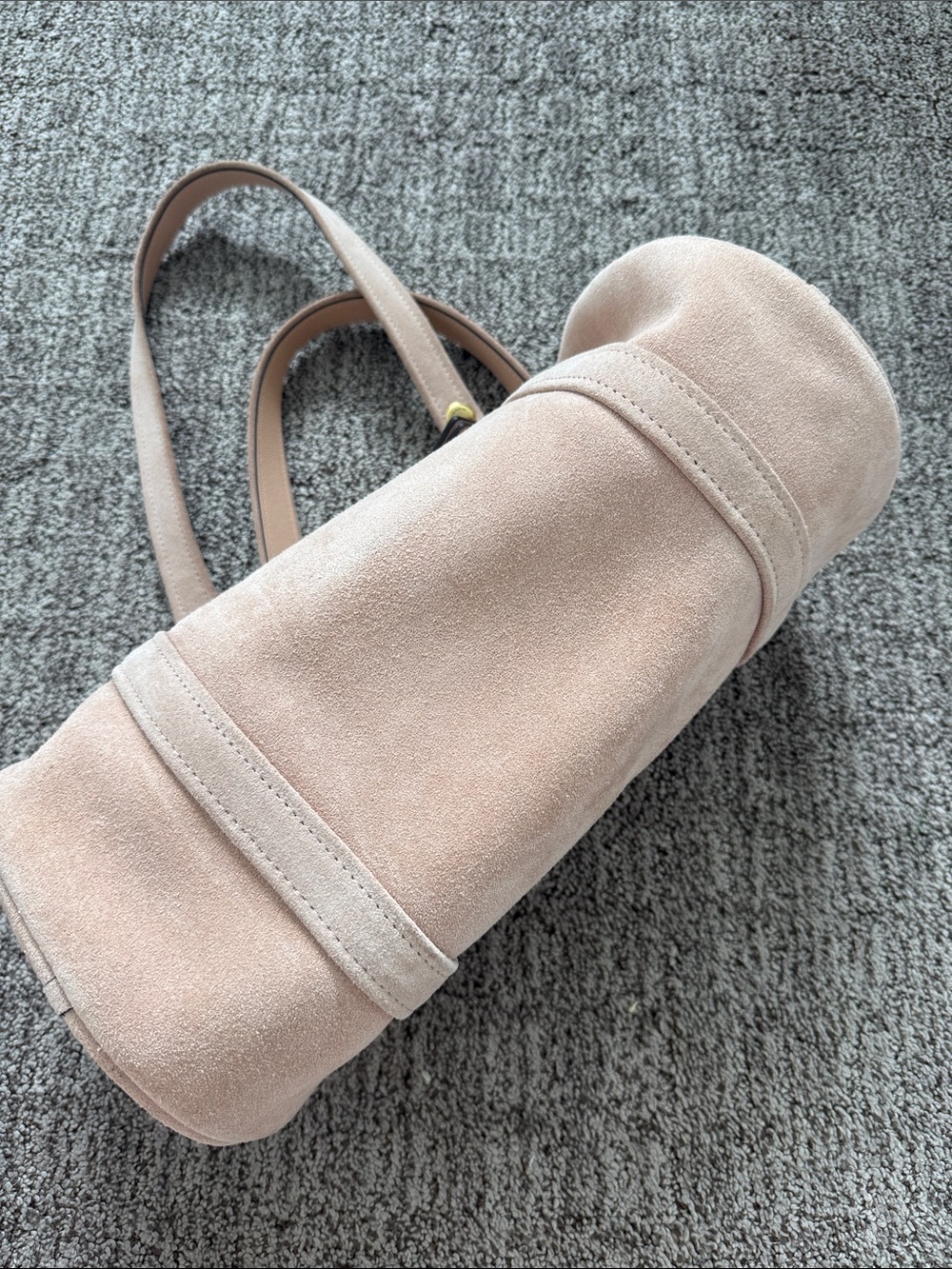 Coach Blush Suede Shoulder Bag with Gold Hardware - Picture 2 of 6